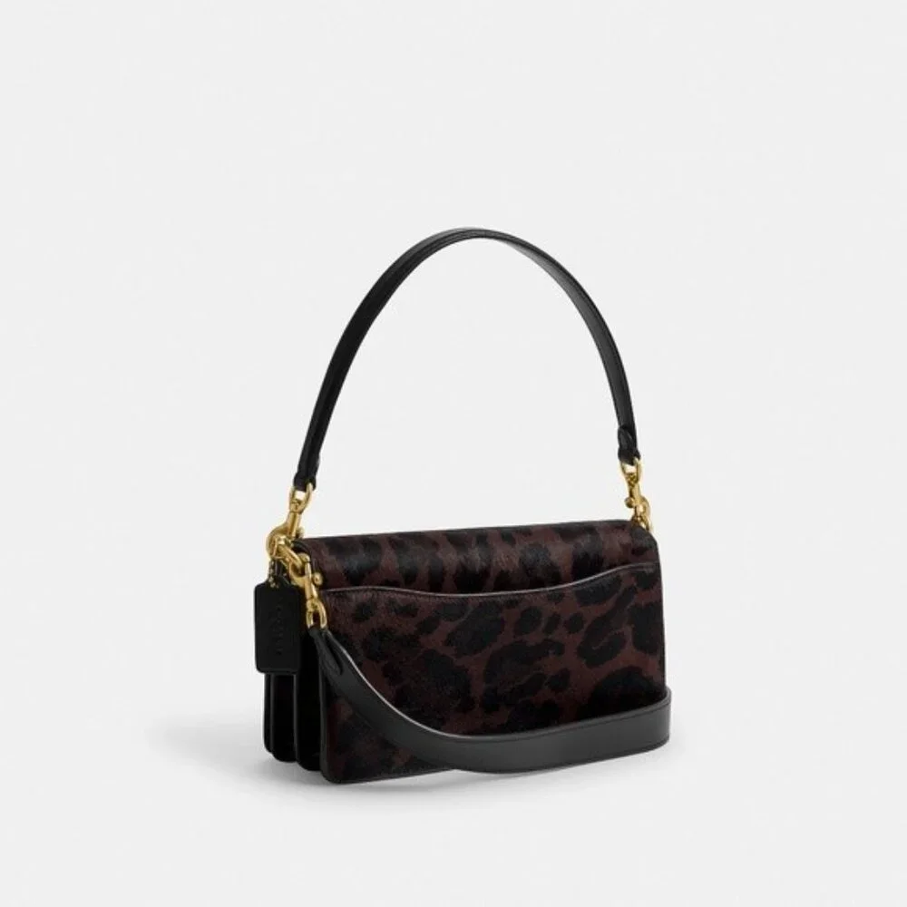 Coach Leopard Print Pony Hair Tabby 26 Crossbody Bag with Gold Hardware